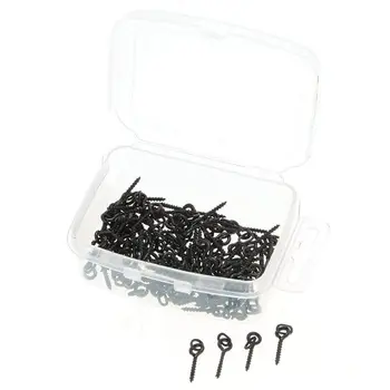 

100pcs 14mm Boilies Bait Screws with Oval Link Loops Swivel Carp Fishing Terminal Rig Ups Tackle