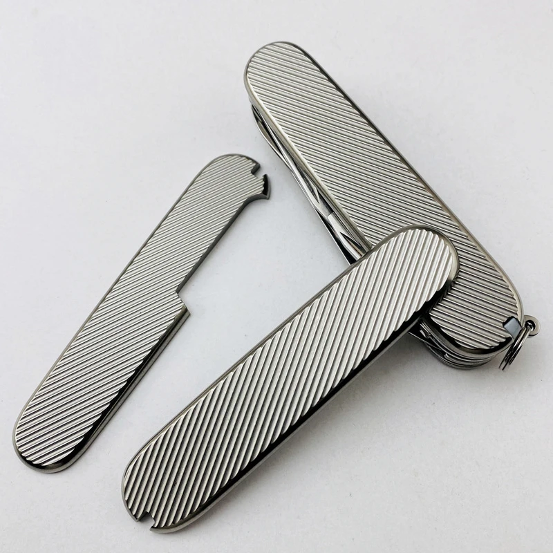 Pocket Knife Handle Shank Patches Titanium Alloy TC4 Non-slip Grips DIY Scales Material For Victorinox Swiss Army Knife folding knife accessories knife handle spacer material wood hand grip material
