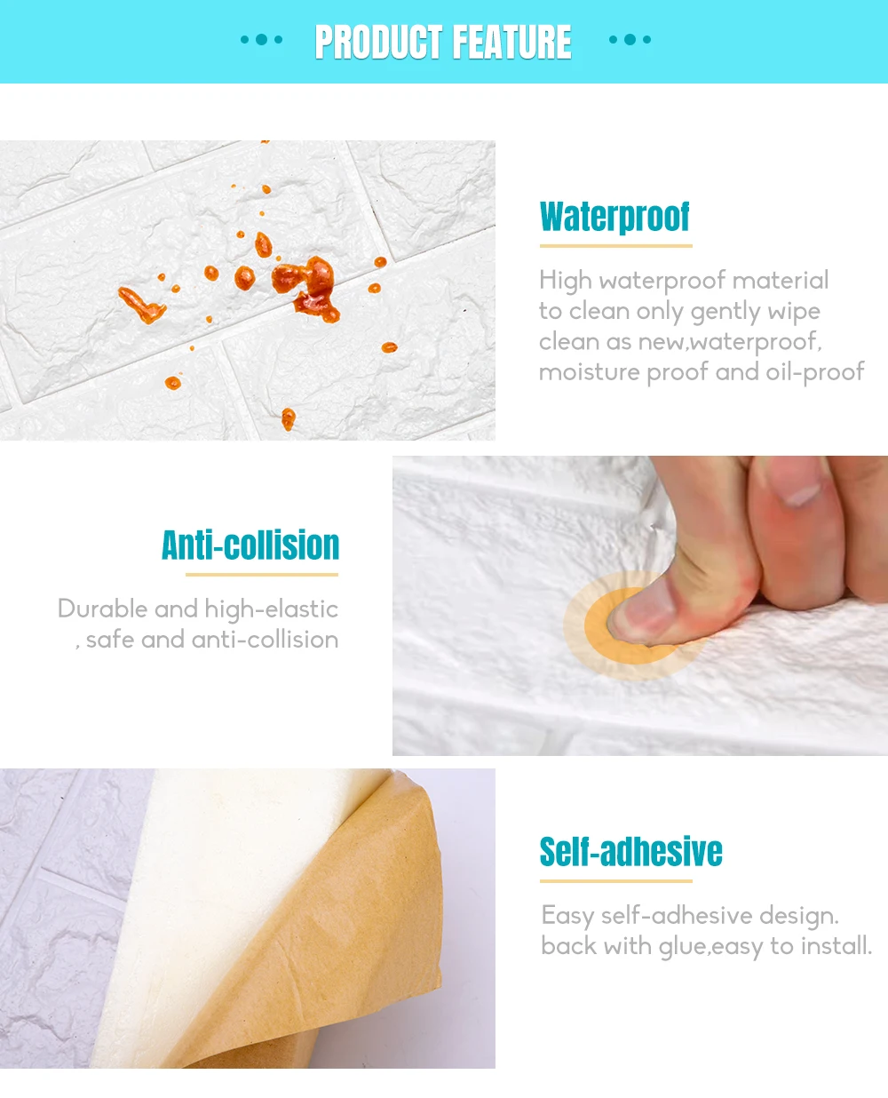 Настенные 3D стикеры из вспененного материала|Наклейки на стену| |