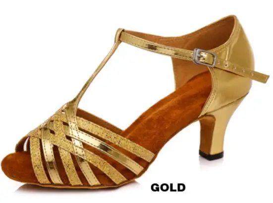 gold heel 5cm Обувь для бальных танцев; женская обувь для латиноамериканских танцев; дешевая танцевальная обувь для сальсы; женские кроссовки для танцев; BlingBling; низкий каблук; JuseDanc - Цвет: gold heel 5cm