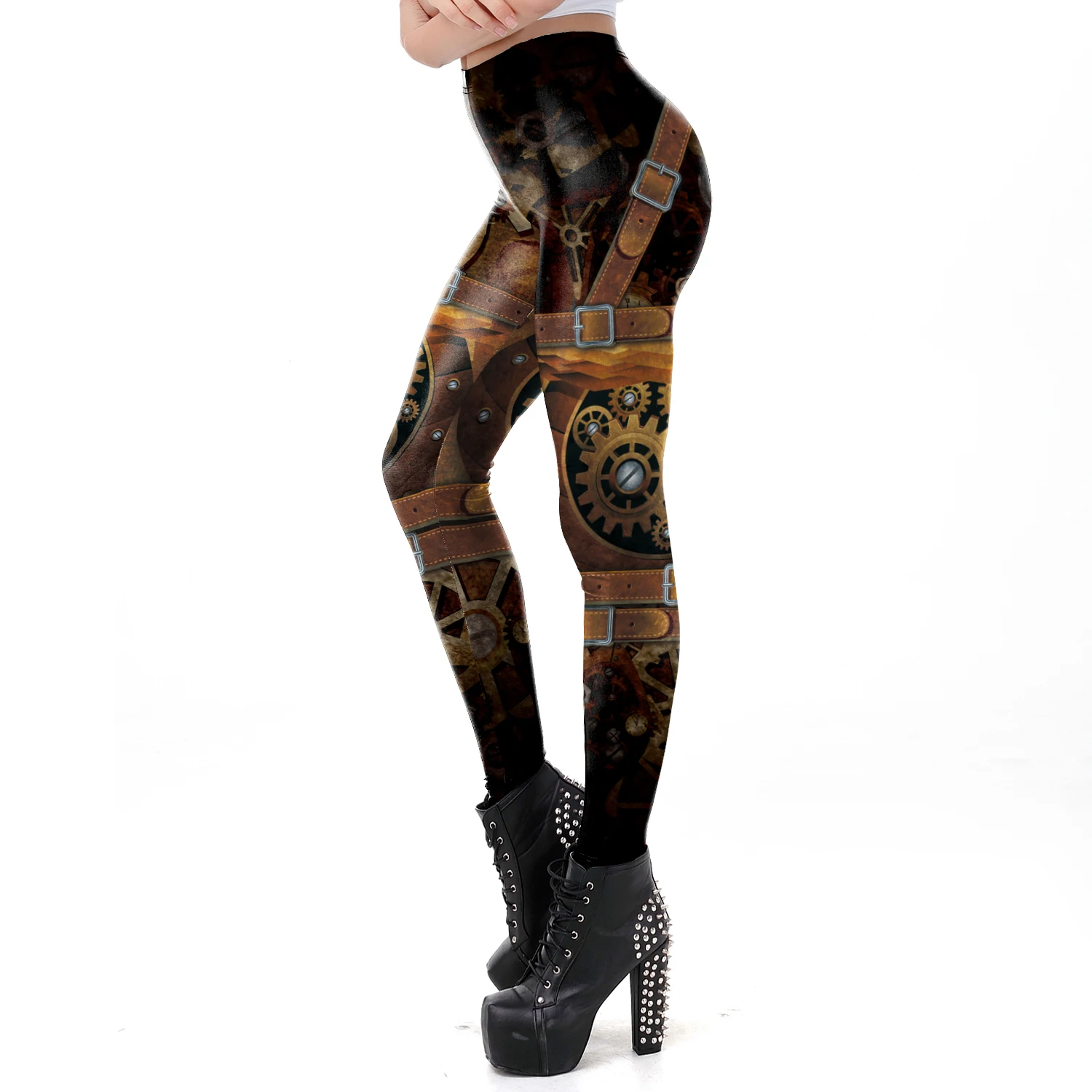 leather leggings [You're My Secret] Vintage Mechanical Gear Women Leggings Workout Pants 3D Printed Steampunk Slim Leggins Fitness Sexy Legins black leggings Leggings
