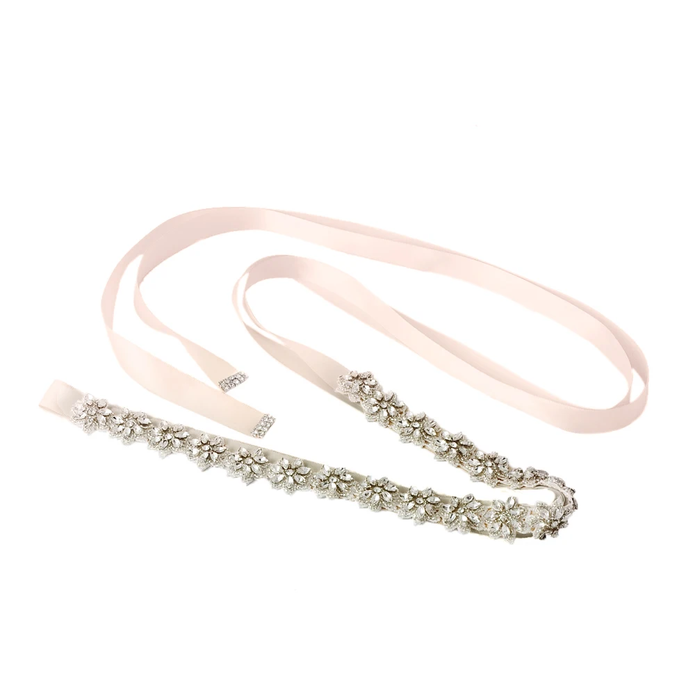baby pink TRiXY, S163, кристаллы, стразы, Свадебный ремень, аксессуары для свадебного ремня, Кристальные свадебные пояса, свадебные аксессуары - Цвет: baby pink
