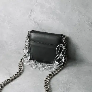 

Acrylic transparent designer chain bag portable diagonal ladies square bag 2020 spring new fashion business women bag
