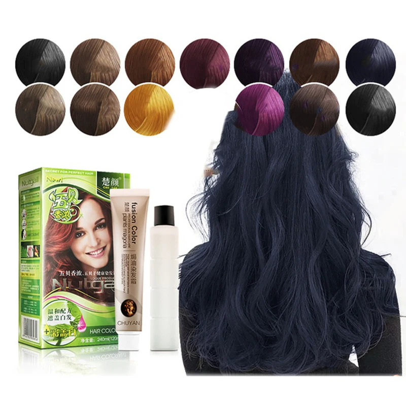 Natural Men/Women Plant Hair Dye Tint Hair Coloring Fast Cream Hair Care Styling 2020 Popular Color DIY At Home Styling Products