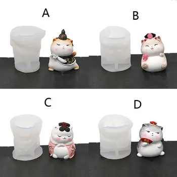 

Cute Royal Cat Resin Mold Silicone Mold Non-stick , easy to separate Animal Fondant Cupcake Mold Jewerly Tool