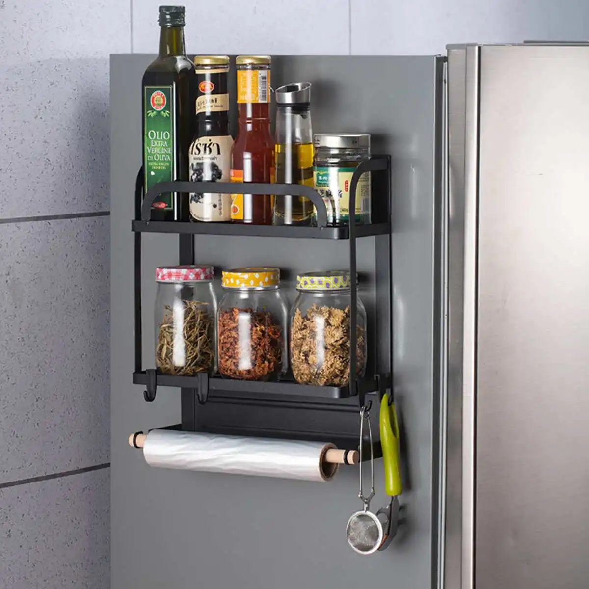 Refrigerator Rack Side Shelf Sidewall Holder Multifunctional Kitchen MI 