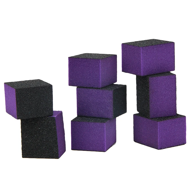 New 25pcs Purple Nail File 60/60/80 Grits Polishing Sanding Tips Cuticle Remover Nail Art Buffering Files Manicure Tools