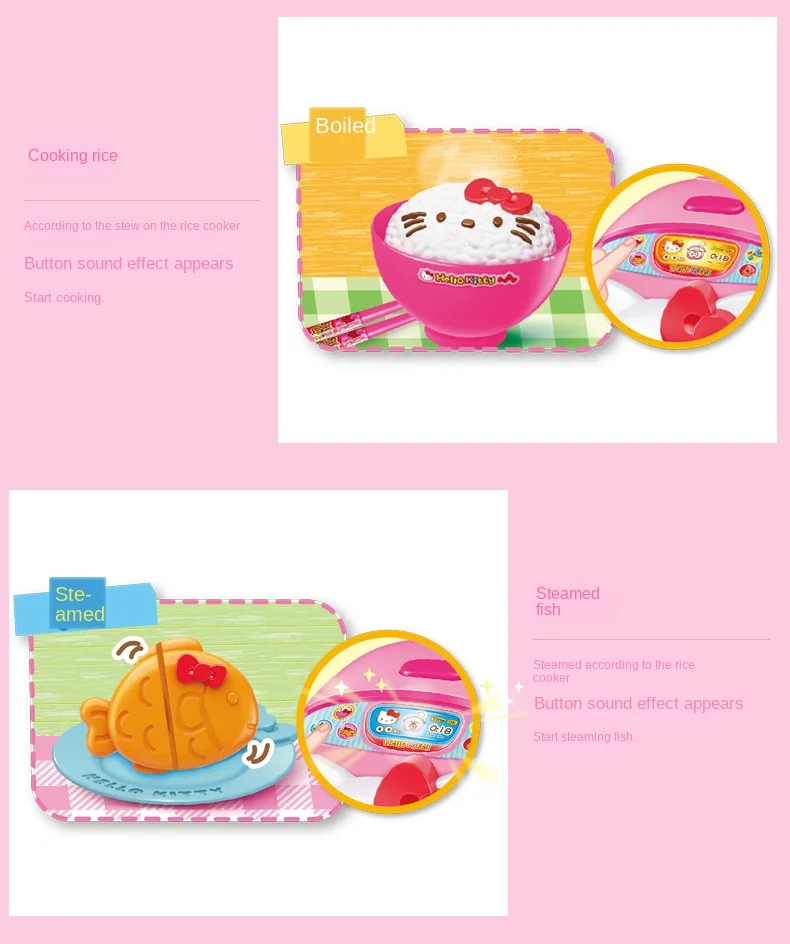 Hello kitty Мини рисоварка кухонная серия игровой дом для девочек Детская игрушка для приготовления пищи