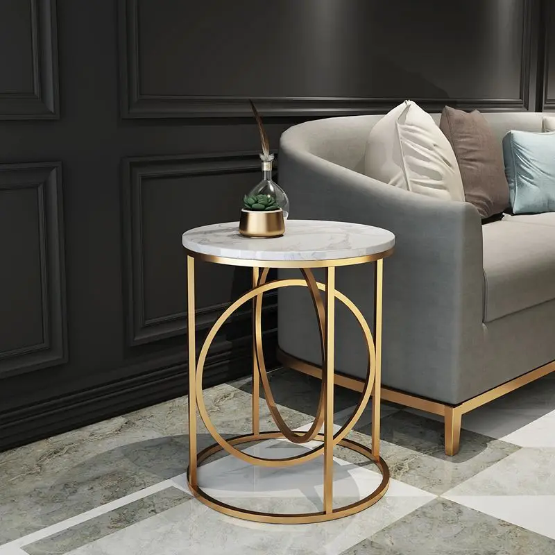 Мебель в скандинавском стиле, мраморный журнальный столик для гостиной, креативный Железный диван, Модный маленький столик на заказ
