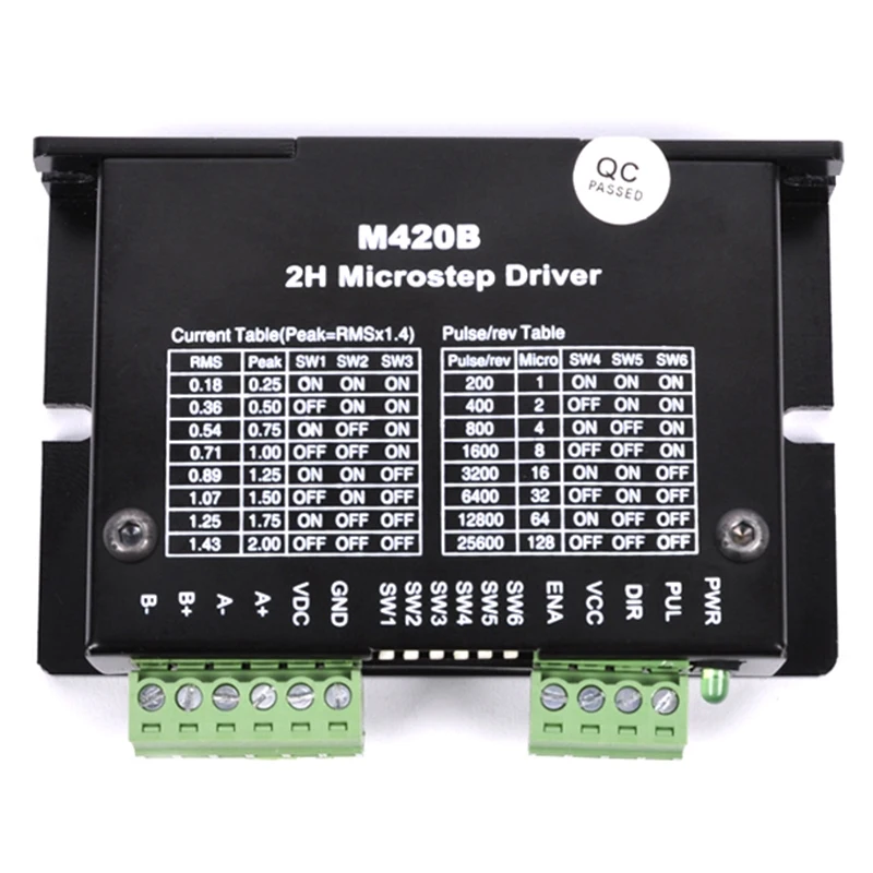 24VDC Драйвер шагового двигателя M420B для(Национальная ассоциация владельцев электротехнических, 8, 11, 14, 16, 17(Национальная ассоциация владельцев электротехнических предприятий) шаговый двигатель 0,25-2A DC18-40V