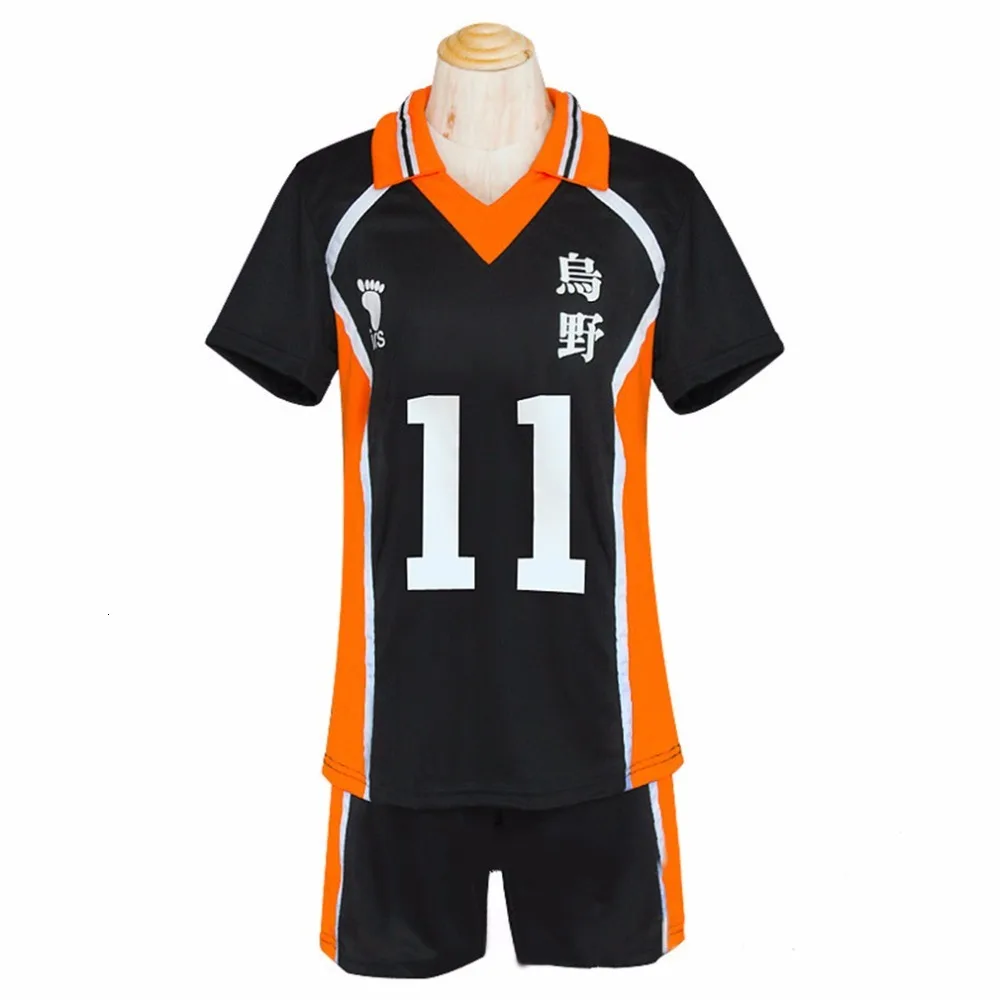 Haikyuu Cosplay Костюм Karasuno старшеклассный волейбольный клуб Хината Shyouyou Спортивная Трикотажная форма