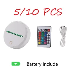 1/2/5/10Pcs 3D Acrylic Lamp Base Rechargeable Night Light Remote Touchable USB Luminous  Lampda Replacement