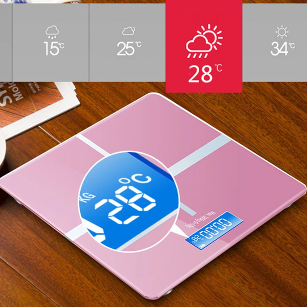 Цифровой температурный дисплей для домашнего взвешивания весы баланс веса анализатор жира тела