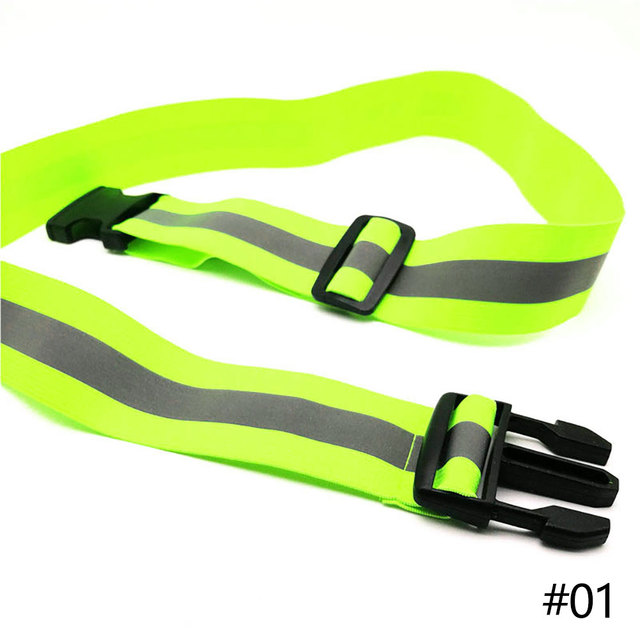 High Visible Night Safety Gear Reflective Belts for Kids Men Women Waist Adjustable Elastic Safety Reflective Belt