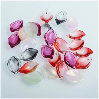 

Glaze Beads 13*19mm DIY Crystal Petals Glaze Beads For Jewelry making