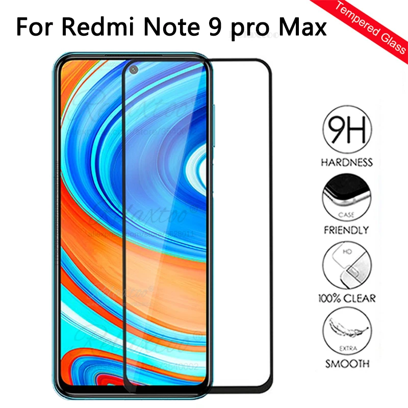 Полное покрытие из закаленного стекла для Xiaomi redmi note 9 pro защитная пленка экрана 9pro