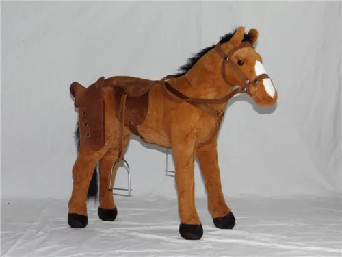 Fancytrader 82cm Giant Simulation Stuffed War Horse 32'' Big Plush Animal Horse Toy Great Kids Gift Photograph Prop 3 Colors (12)