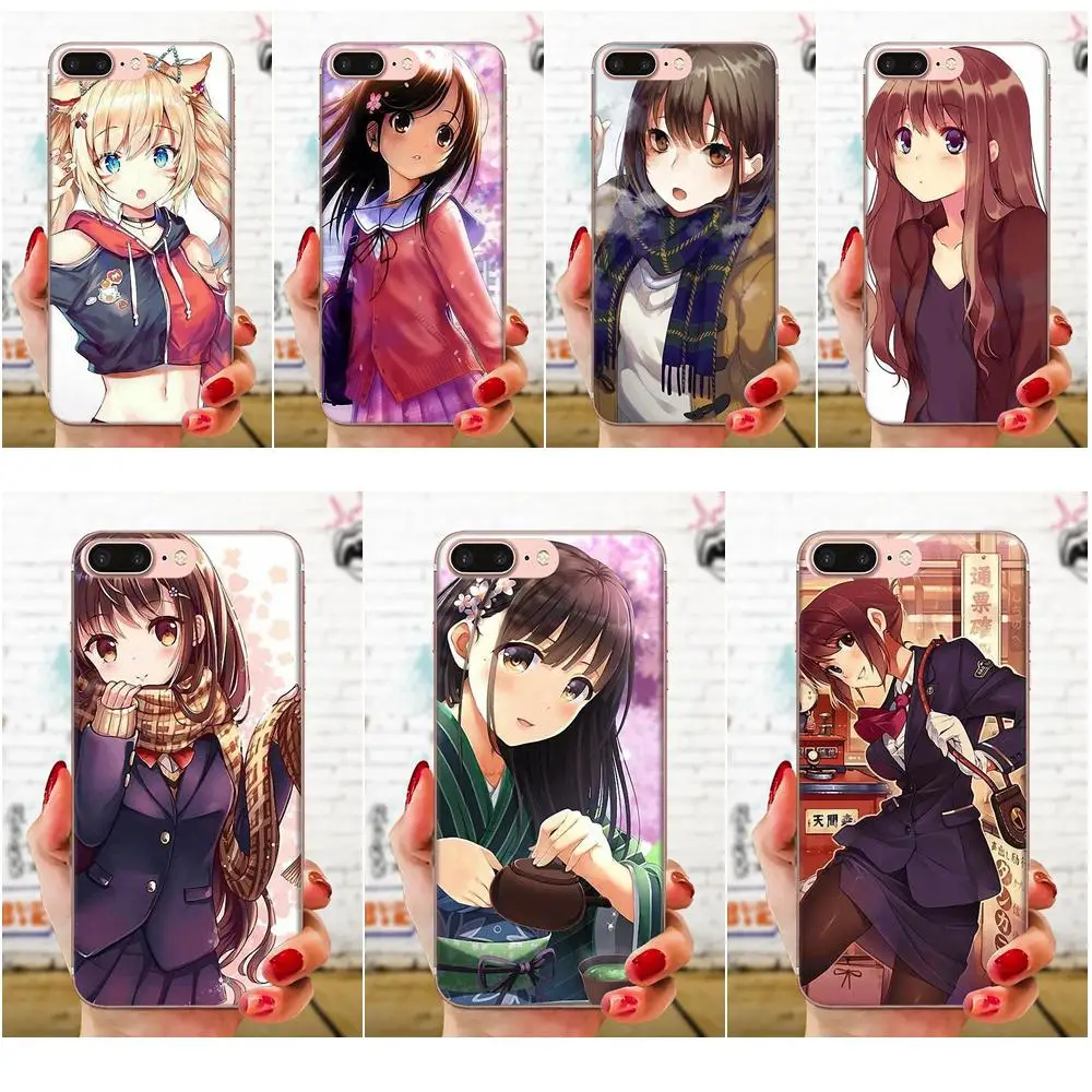 TPU Silicone Case For LG G2 G3 G4 G5 G6 G7 K4 K7 K8 K10 K12 K40 Mini Plus Stylus ThinQ 2016 2017 2018 Stylish Anime Girl | Мобильные