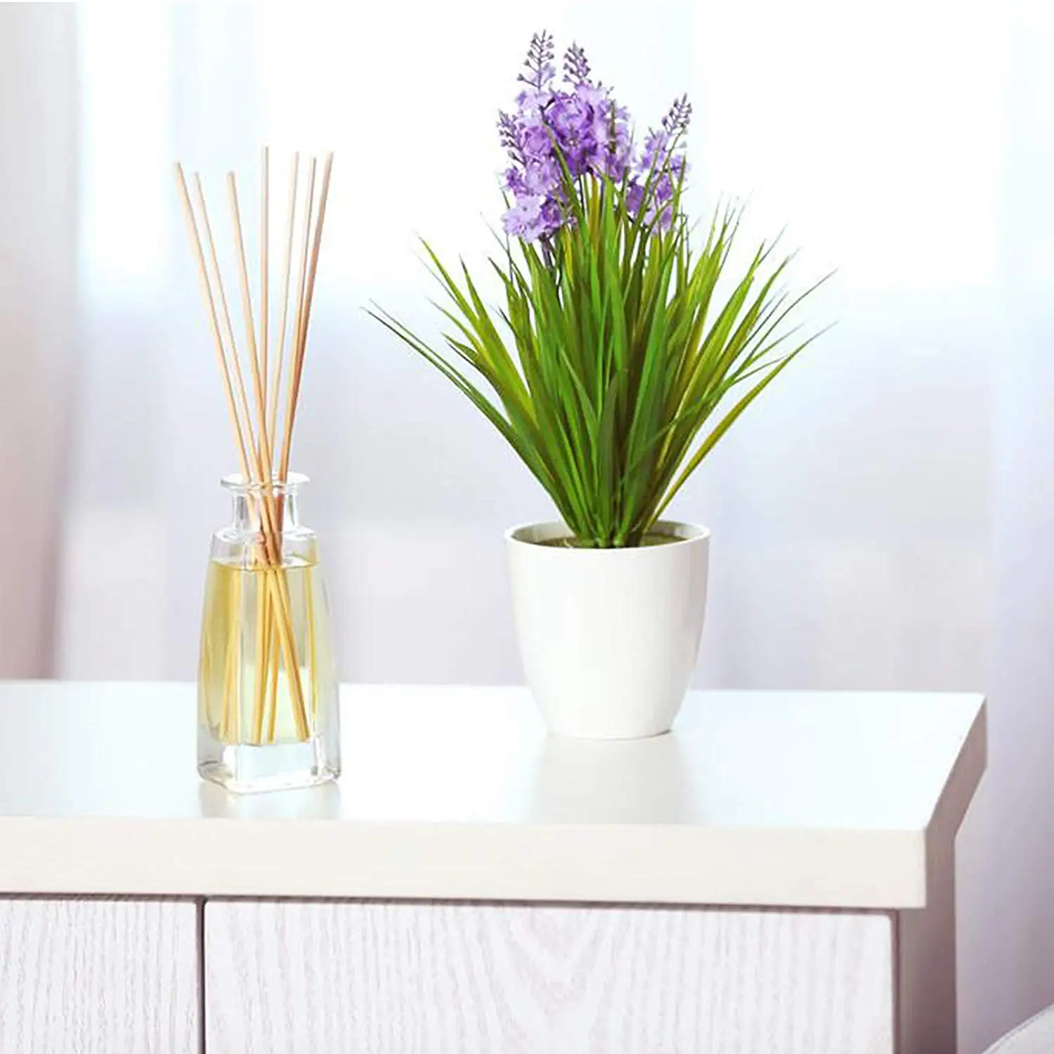 METABLE 200pcs Home Diffuser Stick Natural Rattan Replacement Reed Essential Oil Aroma Fragrance Diffuser for Home Kitchen