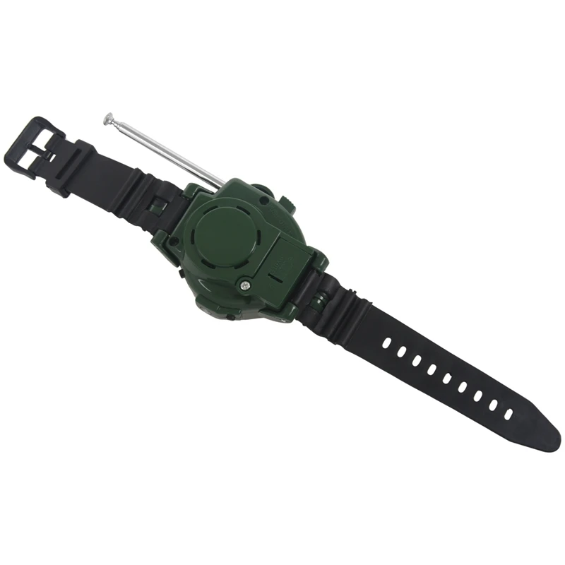 1 Pair LCD Radio 150M Watches Walkie Talkie 7 in 1 Children Watch Radio Outdoor Interphone Toy(Color: Green