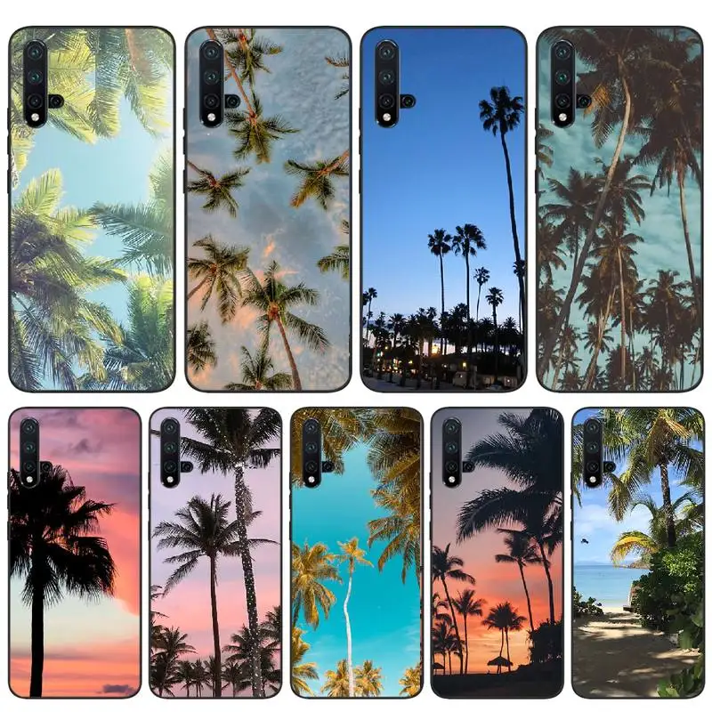 

LJHYDFCNB Vacation sunny coconut tree Phone Case For huawei nova 2 2i 2plus 2s 3i 3e 4 4e 5 5i pro case