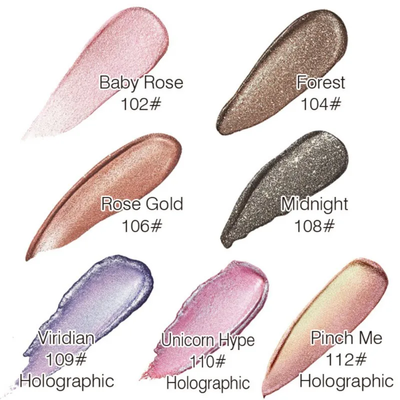 Glitter Eyeshadow Waterproof Liquid Shimmer Long Lasting Metallic Pigments Shine Metals Glitter and Glow Eye Shadow Stickers