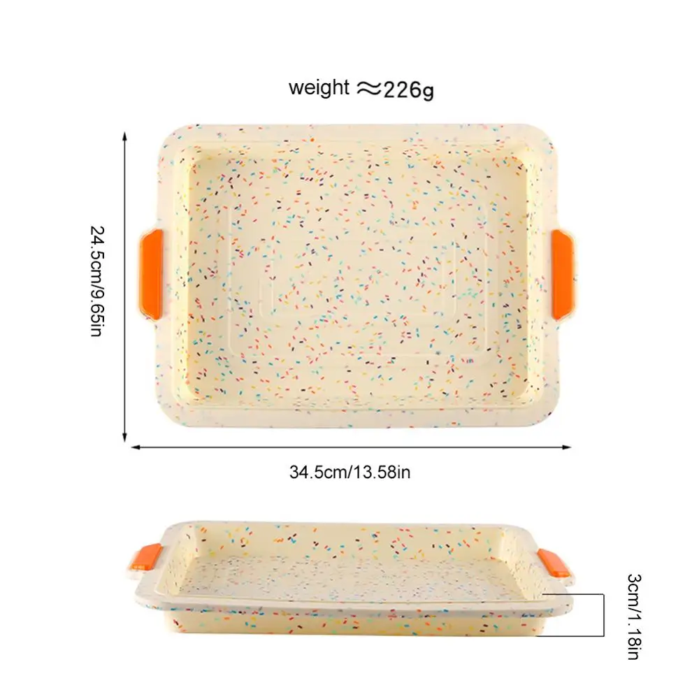 

reusable baking sheet Square Silicone Baking Pan High Temperature Resistant Non-stick Mold Pan Bread Cake Mold DIY Pan