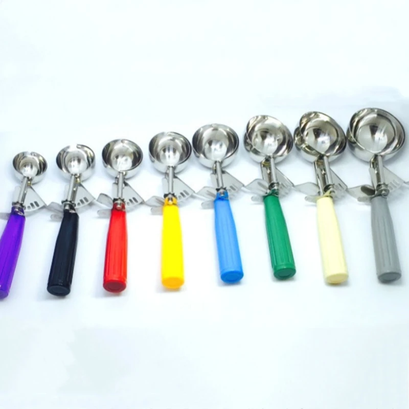 Stainless Steel Ice Cream Scoop Tool cookie scoop Icecream Spoon Kitchen Gadgets Sticks Mashed Potatoes Watermelon Spoon 1P