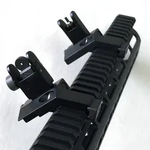 США 1 пара тактический передний и задний откидной 45 градусов Смещение быстрое Резервное копирование Железный прицел переход Пистолет Аксессуары для охоты