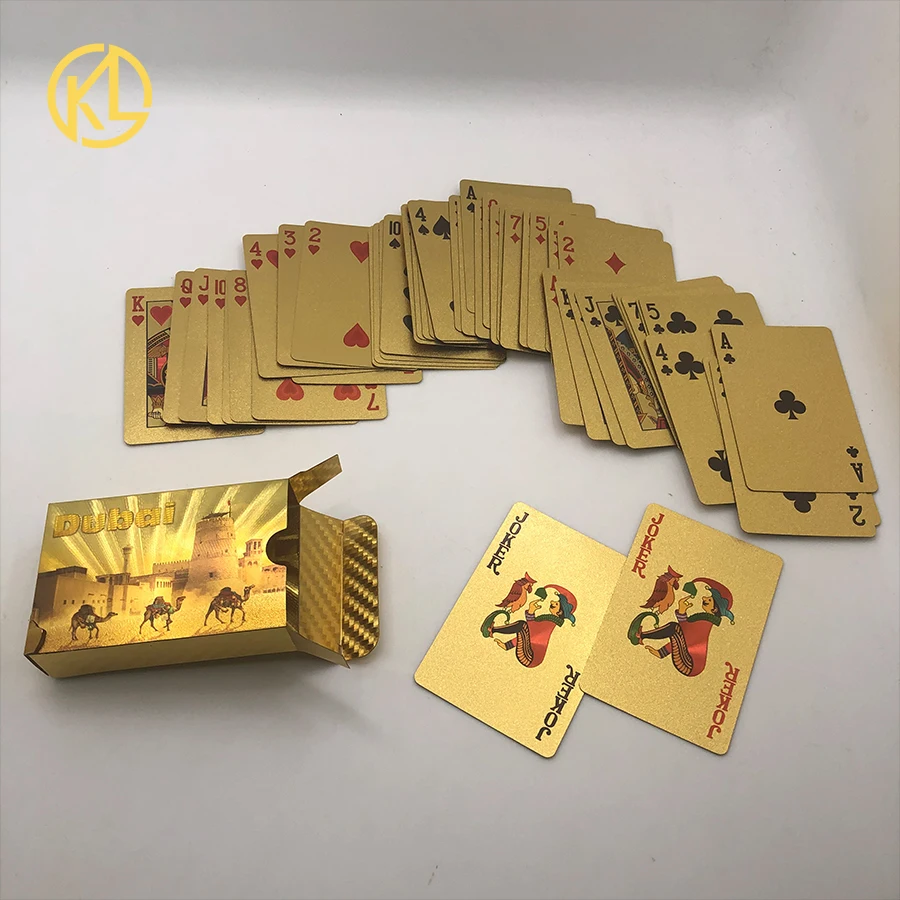 24K золото/серебряная фольга игральные карты покер цветные 100 USD или мозаичный покер для рекламных подарков и игр - Цвет: Розовый