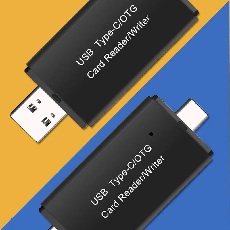 Адаптер для карт type C и Micro USB OTG 3 в 1 USB-C-ридер флеш-накопитель TF разъем для чтения мобильного телефона ПК Mac компьютера