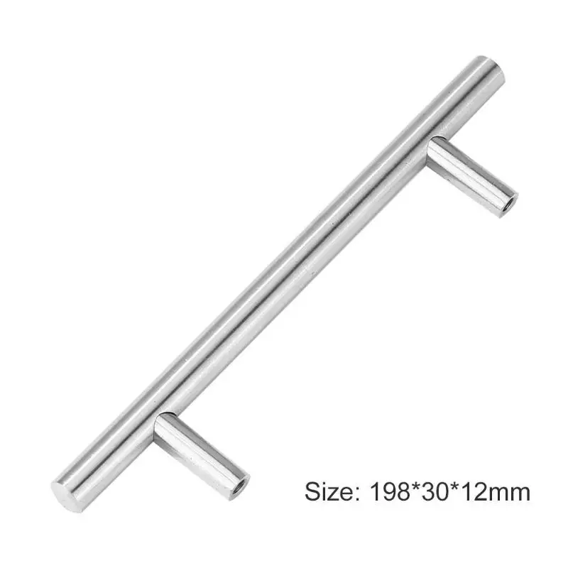 10pcs Stainless Steel Door Handles Railing Bar Cabinet Drawer Furniture Handle Pulls Home Improvement Accessories
