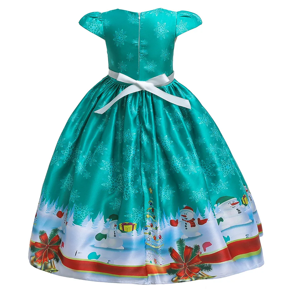 Teens Girls Party Dresses For Girls Kids Santa Claus Print Ball Gown Girls Clothes Children Clothing Carnival Christmas Dress (20)