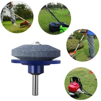 

50MM Faster Lawn Mower Sharpener Lawnmower Blade Sharpener Universal Grinding Rotary Drill Cut Knife Sharpener Drop Shipping