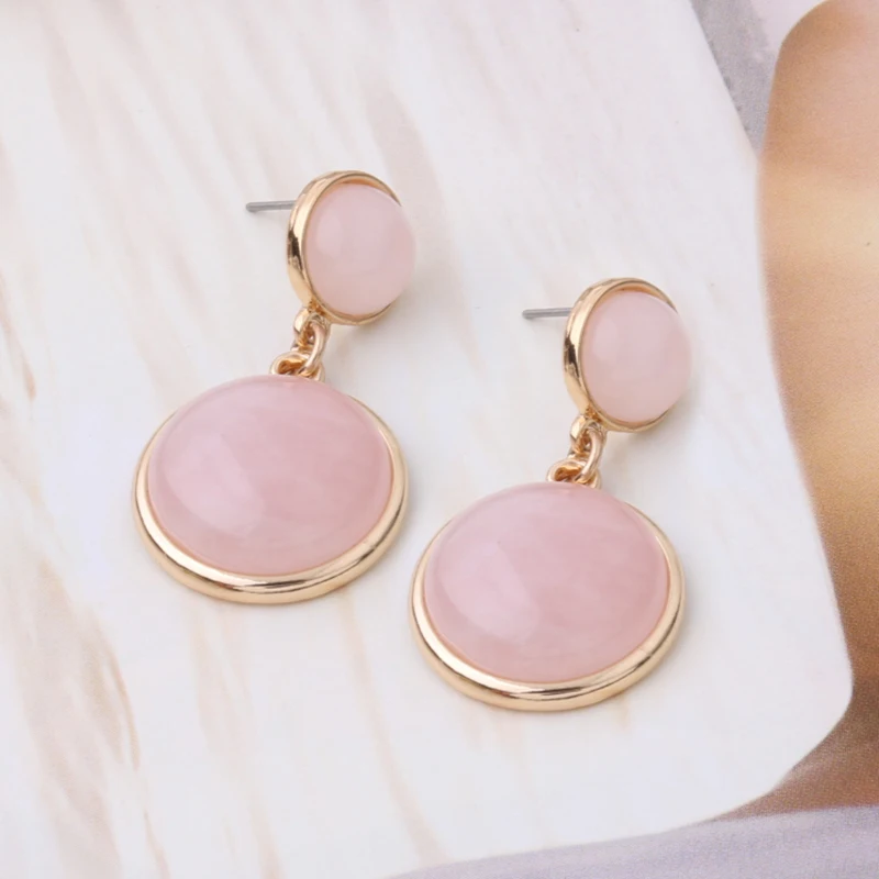 Natural Stone Earrings For Woman Crystal Dangle Earring Drop Shape Charm Christmas Gift