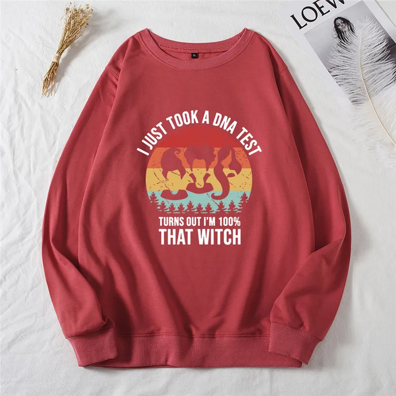 Halloween Hoodies Plus Szie New Witch Letter Print Hoodie Women Crewneck Sweatshirt Women Long Sleeve Shirt Winter Pink Tops