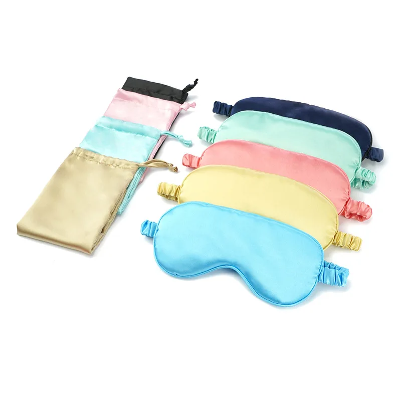 

Silk Eye Mask Double-Sided Solid Color Natural Mulberry Silk Sleep Eye Patch Customizable Logo Embedded Wire Adjuster Protection