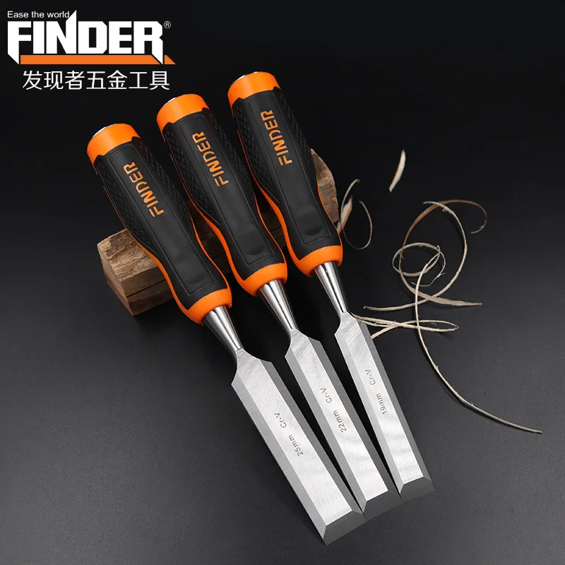 

Discoverer New Style Plastic Handle TPR Fiber Handle Manual Woodworking Chisel DIY Carpenter Tool Flat Chisel Currently Availabl