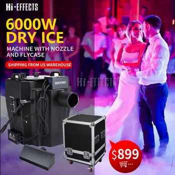 

6000W dry ice fog machine low lying smoke ground fogger emission machine for wedding party professional stage