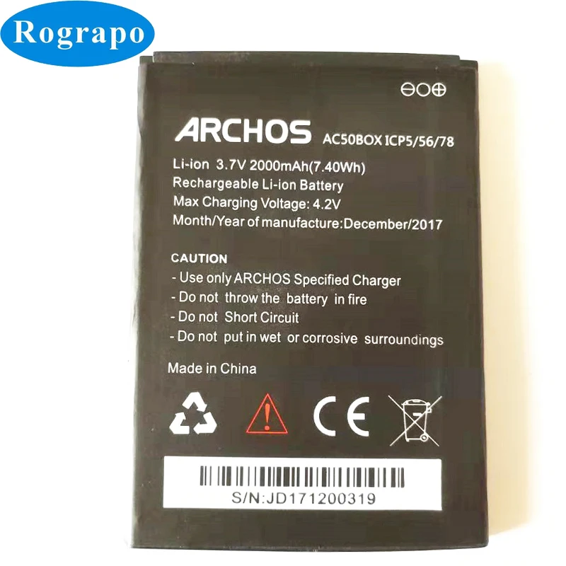 Новый оригинальный сменный аккумулятор 3 7 в 2000 мАч для ARCHOS AC50BOX / Archos 50 Platinium 50b Gsmart