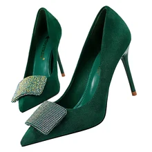 Женские блестящие туфли-лодочки на высоком каблуке 9,5 см; женские свадебные туфли на каблуке; Цвет зеленый, желтый, синий; Scarpins; Свадебная обувь на День святого Валентина