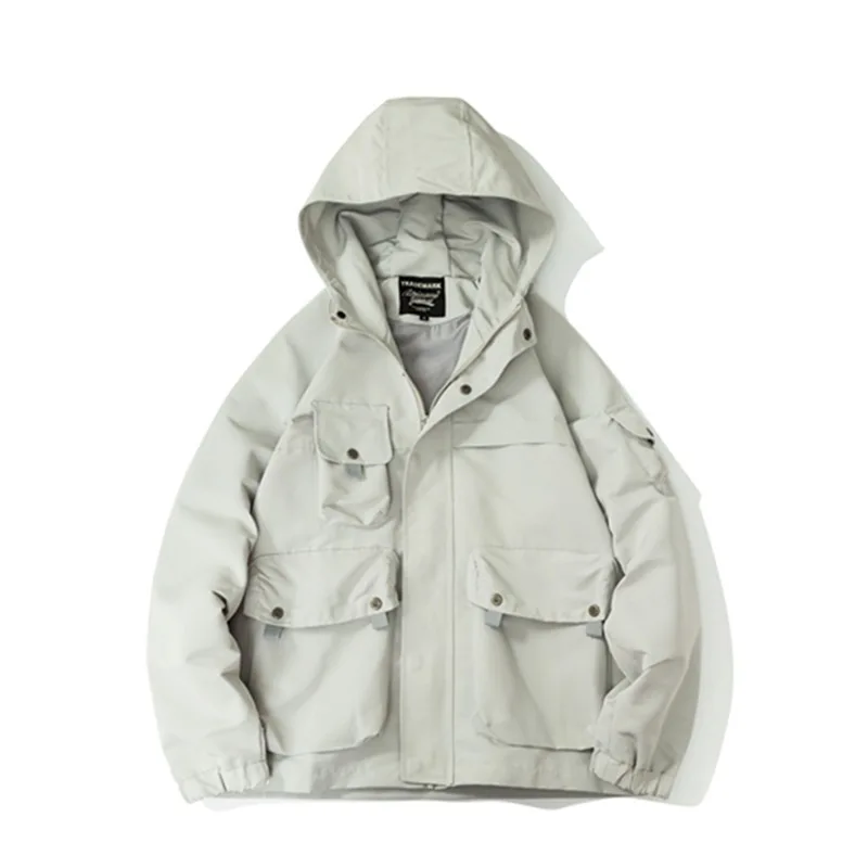 

Tang Mu Cool Spring Clothing New Style Hooded Workwear Coat Men Japanese-style Retro Oversize Popular Brand Casual Jacket