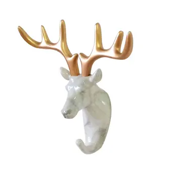 

New Nordic home Creative cartoon without mark hook Clothes hook Wall decoration Deer head hooks rustic home decor