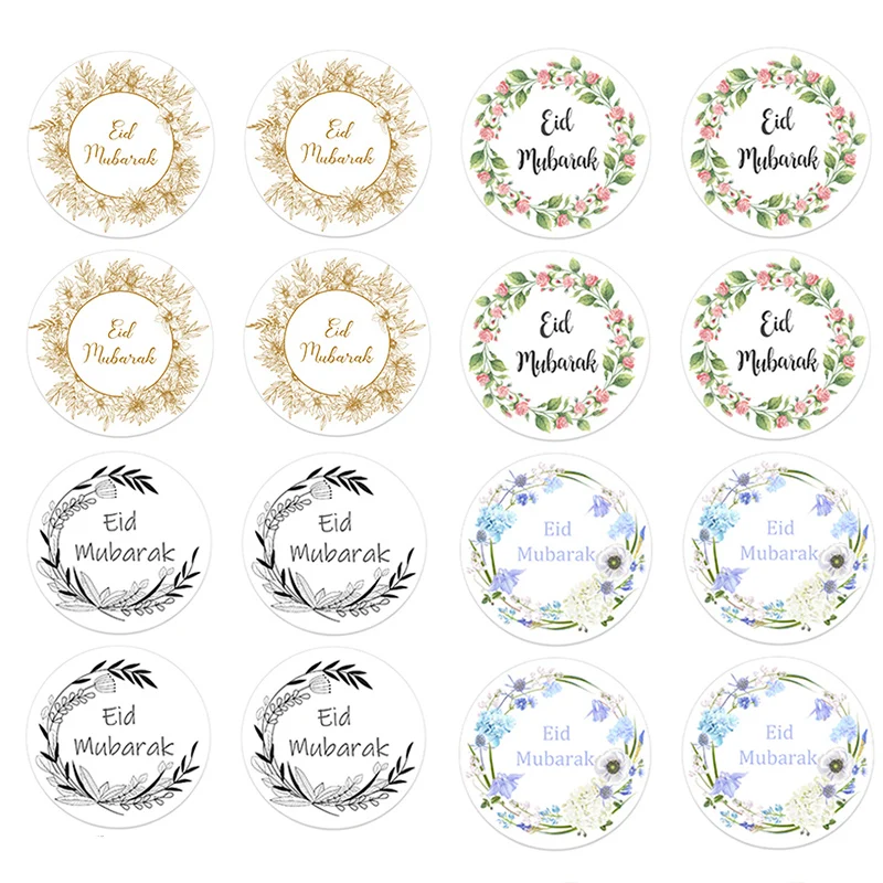Low Cost Pegatina de papel musulmán para decoración, sello de regalo, pegatina impermeable de Mubarak, Eid Mubarak, suministros de Eid Al Adha, 24/48 Uds. kblDwrZXa