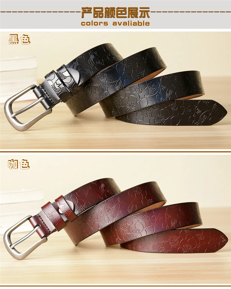 Genuine Leather Belts For Women Luxury Strap Female Fashion Classic Vintage Pin Buckle Men Belt Decoration Waist Belt