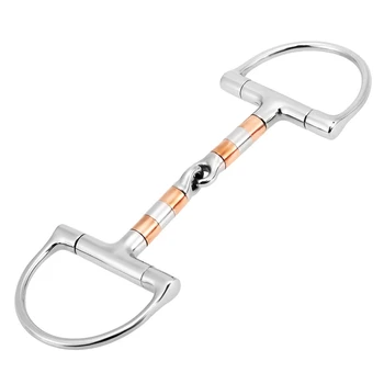 

Equestrian Horse Mouth Bit Stainless Steel Horse Mouth Piece Snaffle Double Jointed Bit Horse Racing Accessory