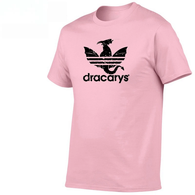 Dracarys рубашка Игра престолов брендовая унисекс взрослая Футболка harajuku Винтажная Футболка Camisetas hombre Футболка мужская и женская игровая рубашка - Цвет: pink 2