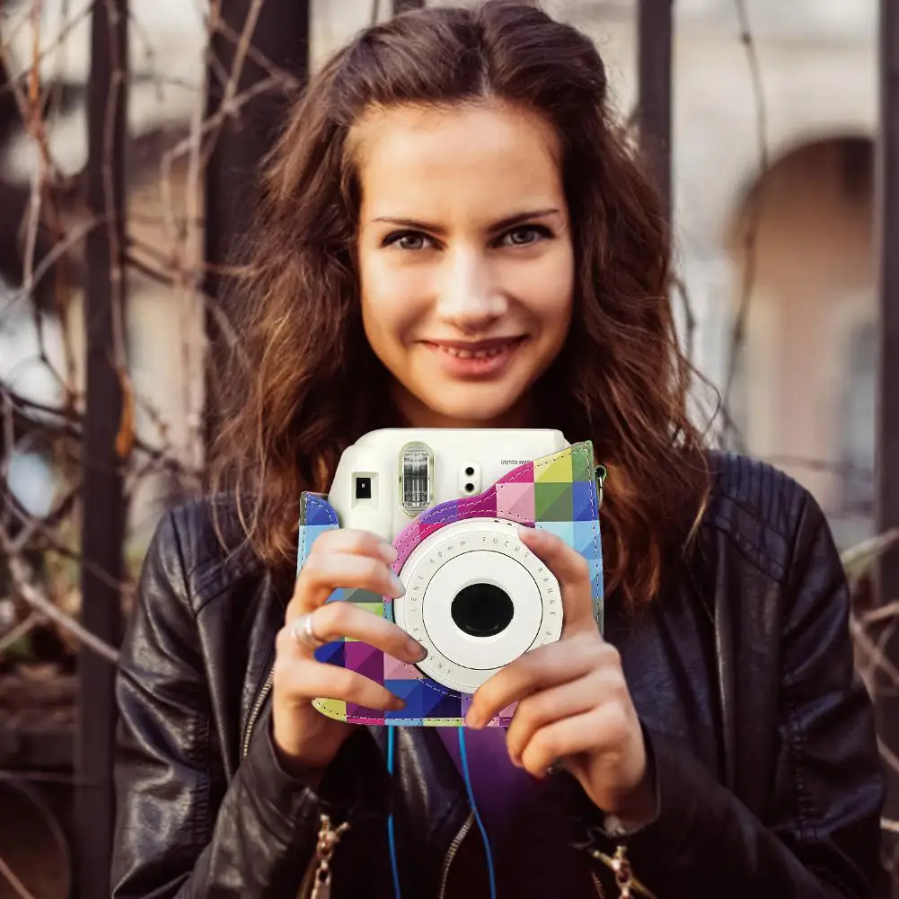 Сумка для камеры PU защитный чехол для Polaroid Mini8/8+/9 камера протектор сумка чехол для Polaroid Mini8/8+/9 с ремешком аксессуары