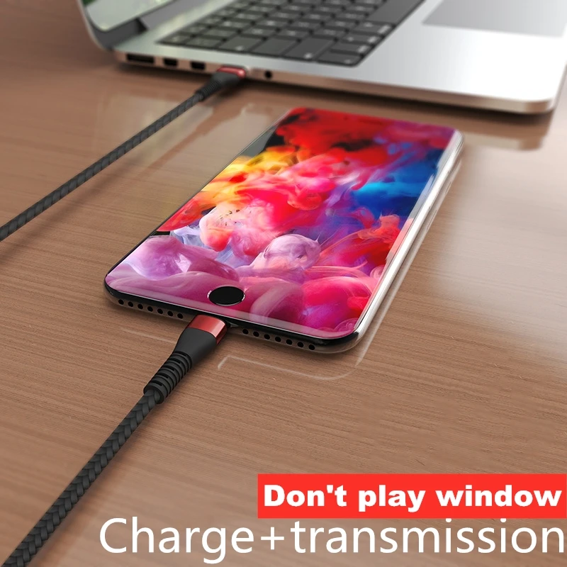 Двухсторонний USB кабель для iPhone S10 S9 Quick Charge 2,4 кабель USB C Быстрая зарядка для huawei P30 Xiaomi USB-C зарядное устройство
