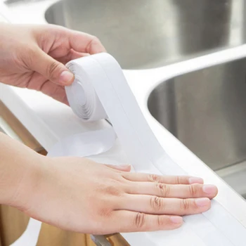 

Home Bathroom Bathtub Kitchen PVC Wall Stickers Art Sealing Strip Sealant Tape Mildew resistant waterproof 3.2mx3.8cm